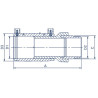FOX Mufa elektrooporowa z przejściem mosiężnym 40mm x 1" GZ MGZ040001